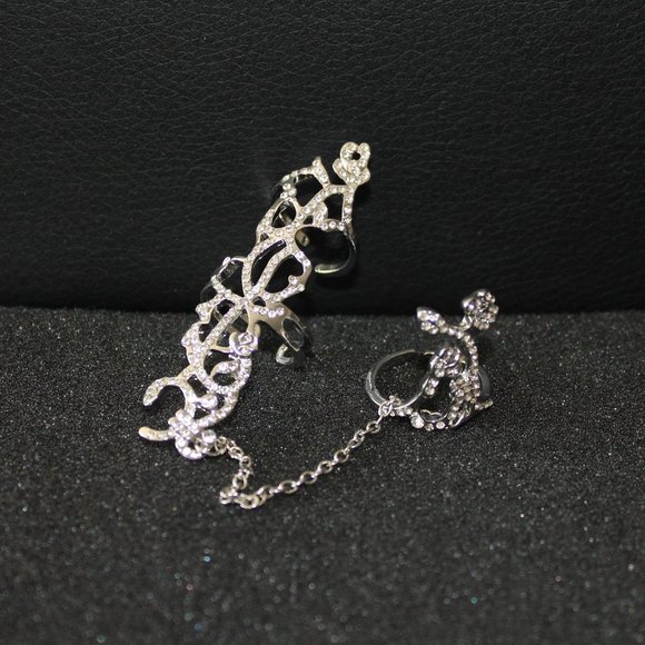 Silver chain adjustable ring - Picture 1 of 2